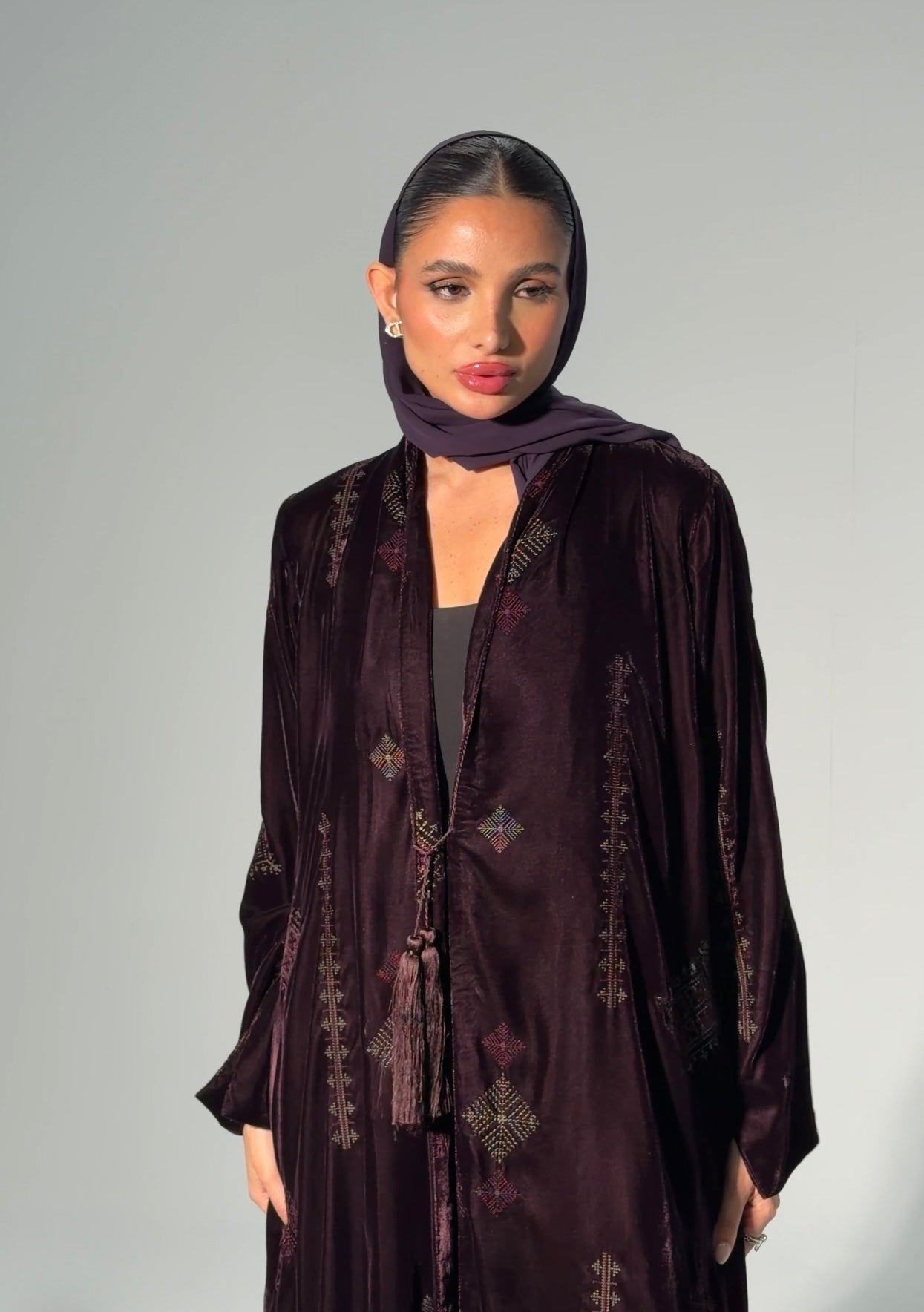 Velvet abaya