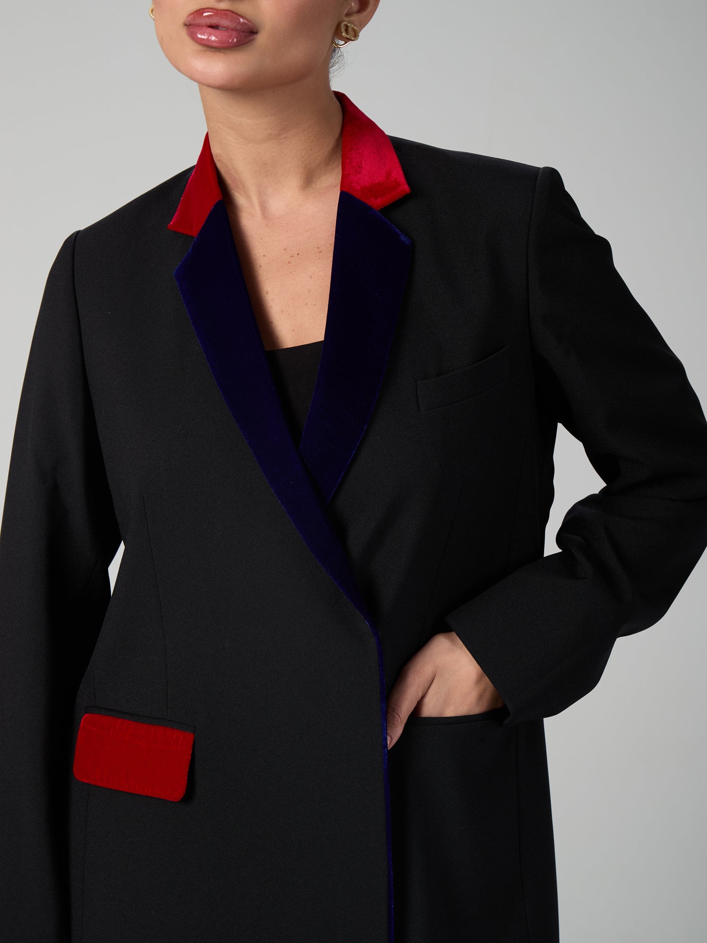 Blazer with velvet color