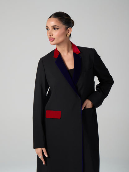 Blazer with velvet color