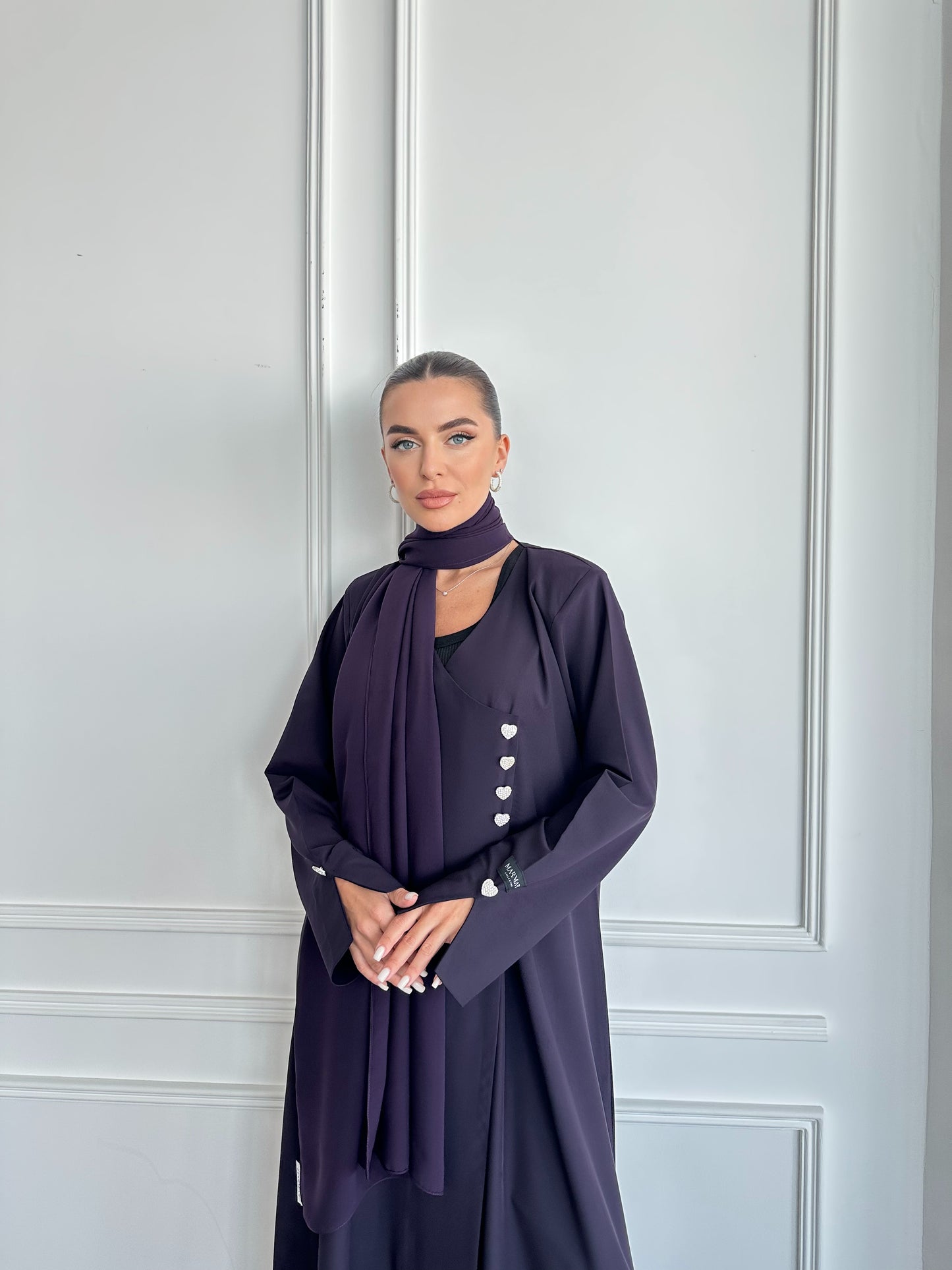 Purple Heart abaya