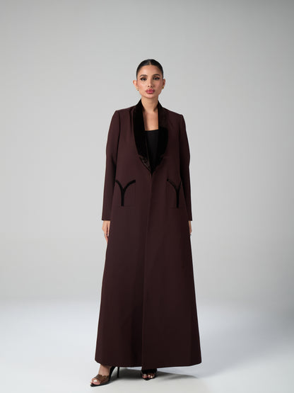 Brown blazer with velvet