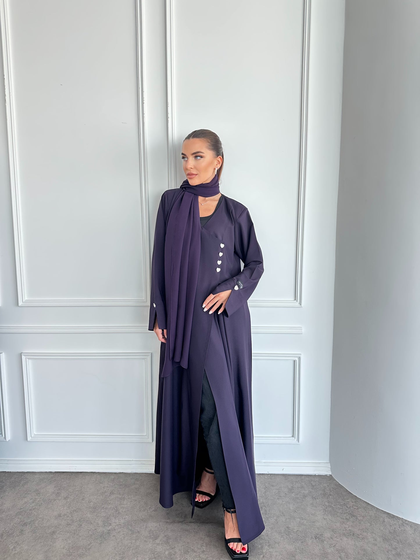 Purple Heart abaya