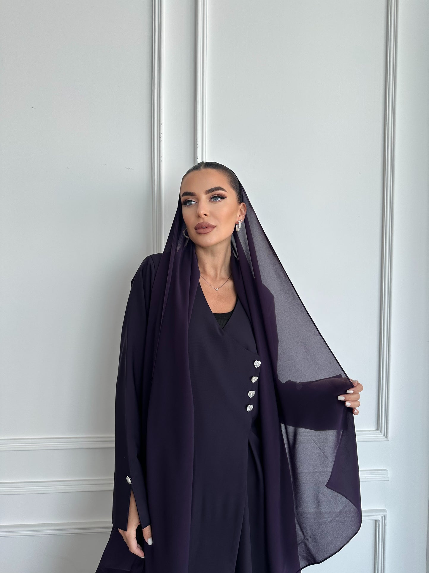 Purple Heart abaya