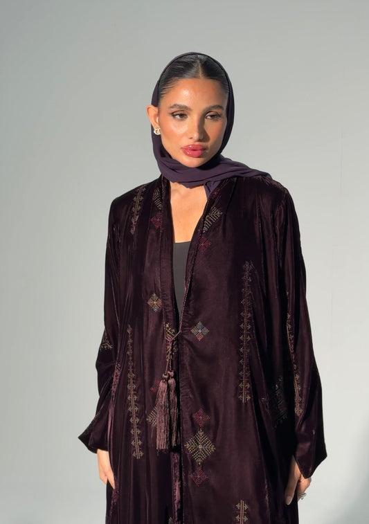 Velvet abaya